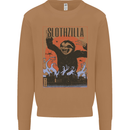 Slothzilla Funny Sloth Parody Mens Sweatshirt Jumper Caramel Latte