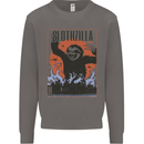 Slothzilla Funny Sloth Parody Mens Sweatshirt Jumper Charcoal