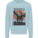 Slothzilla Funny Sloth Parody Mens Sweatshirt Jumper Light Blue