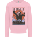Slothzilla Funny Sloth Parody Mens Sweatshirt Jumper Light Pink