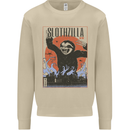 Slothzilla Funny Sloth Parody Mens Sweatshirt Jumper Sand