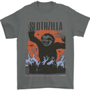 Slothzilla Funny Sloth Parody Mens T-Shirt 100% Cotton Charcoal