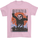 Slothzilla Funny Sloth Parody Mens T-Shirt 100% Cotton Light Pink