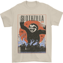 Slothzilla Funny Sloth Parody Mens T-Shirt 100% Cotton Sand
