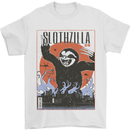 Slothzilla Funny Sloth Parody Mens T-Shirt 100% Cotton White