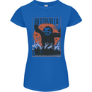 Slothzilla Funny Sloth Parody Womens Petite Cut T-Shirt Royal Blue