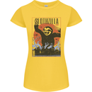 Slothzilla Funny Sloth Parody Womens Petite Cut T-Shirt Yellow