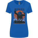 Slothzilla Funny Sloth Parody Womens Wider Cut T-Shirt Royal Blue