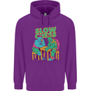 Slow Chess Funny Tortoise & Cock Childrens Kids Hoodie Purple