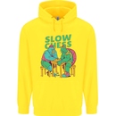 Slow Chess Funny Tortoise & Cock Childrens Kids Hoodie Yellow