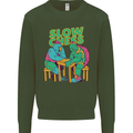 Slow Chess Funny Tortoise & Cock Kids Sweatshirt Jumper Forest Green