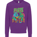 Slow Chess Funny Tortoise & Cock Kids Sweatshirt Jumper Purple