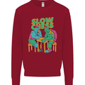 Slow Chess Funny Tortoise & Cock Kids Sweatshirt Jumper Red