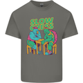 Slow Chess Funny Tortoise & Cock Kids T-Shirt Childrens Charcoal