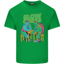 Slow Chess Funny Tortoise & Cock Kids T-Shirt Childrens Irish Green