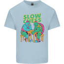 Slow Chess Funny Tortoise & Cock Kids T-Shirt Childrens Light Blue