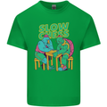 Slow Chess Funny Tortoise & Cock Mens Cotton T-Shirt Tee Top Irish Green