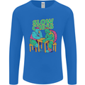 Slow Chess Funny Tortoise & Cock Mens Long Sleeve T-Shirt Royal Blue