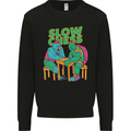 Slow Chess Funny Tortoise & Cock Mens Sweatshirt Jumper Black