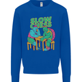 Slow Chess Funny Tortoise & Cock Mens Sweatshirt Jumper Royal Blue