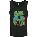 Slow Chess Funny Tortoise & Cock Mens Vest Tank Top Black
