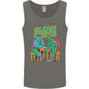 Slow Chess Funny Tortoise & Cock Mens Vest Tank Top Charcoal