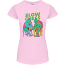 Slow Chess Funny Tortoise & Cock Womens Petite Cut T-Shirt Light Pink