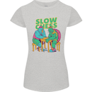Slow Chess Funny Tortoise & Cock Womens Petite Cut T-Shirt Sports Grey