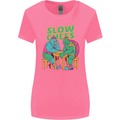 Slow Chess Funny Tortoise & Cock Womens Wider Cut T-Shirt Azalea
