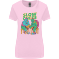 Slow Chess Funny Tortoise & Cock Womens Wider Cut T-Shirt Light Pink