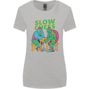 Slow Chess Funny Tortoise & Cock Womens Wider Cut T-Shirt Sports Grey