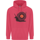 Slug Decks with Vinyl LP DJ DJing Turntable Childrens Kids Hoodie Heliconia