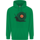 Slug Decks with Vinyl LP DJ DJing Turntable Childrens Kids Hoodie Irish Green