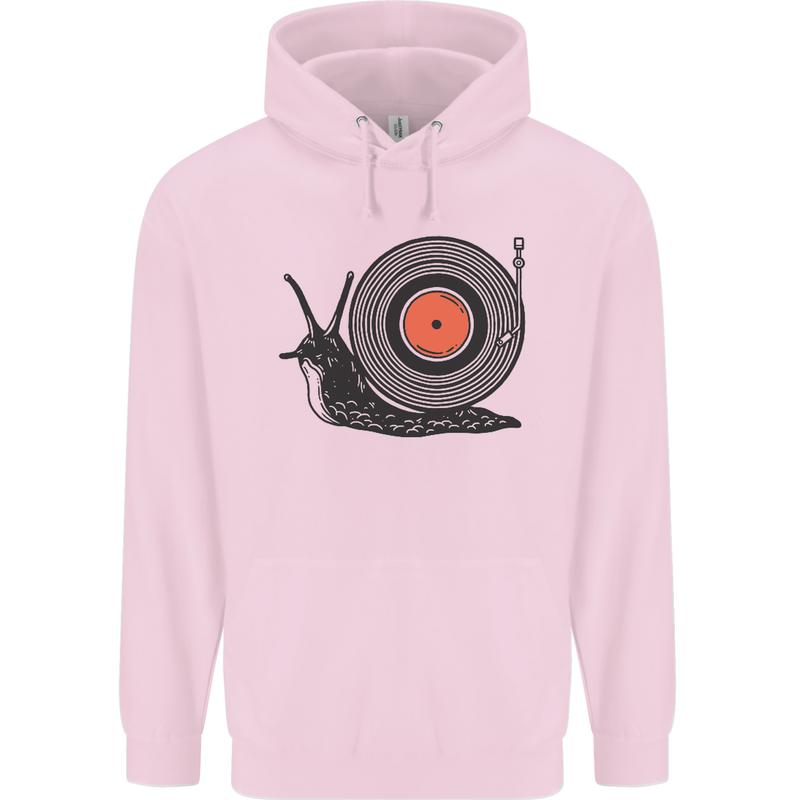 Slug Decks with Vinyl LP DJ DJing Turntable Childrens Kids Hoodie Light Pink