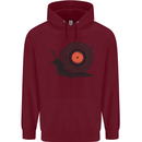 Slug Decks with Vinyl LP DJ DJing Turntable Childrens Kids Hoodie Maroon