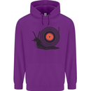 Slug Decks with Vinyl LP DJ DJing Turntable Childrens Kids Hoodie Purple