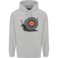 Slug Decks with Vinyl LP DJ DJing Turntable Childrens Kids Hoodie Sports Grey