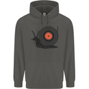 Slug Decks with Vinyl LP DJ DJing Turntable Childrens Kids Hoodie Storm Grey