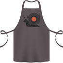 Slug Decks with Vinyl LP DJ DJing Turntable Cotton Apron 100% Organic Dark Grey