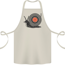 Slug Decks with Vinyl LP DJ DJing Turntable Cotton Apron 100% Organic Natural
