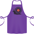 Slug Decks with Vinyl LP DJ DJing Turntable Cotton Apron 100% Organic Purple