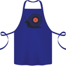 Slug Decks with Vinyl LP DJ DJing Turntable Cotton Apron 100% Organic Royal Blue
