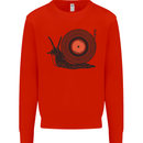 Slug Decks with Vinyl LP DJ DJing Turntable Kids Sweatshirt Jumper Bright Red