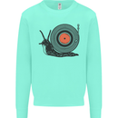 Slug Decks with Vinyl LP DJ DJing Turntable Kids Sweatshirt Jumper Peppermint
