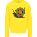 Slug Decks with Vinyl LP DJ DJing Turntable Kids Sweatshirt Jumper Yellow