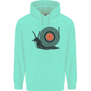 Slug Decks with Vinyl LP DJ DJing Turntable Mens 80% Cotton Hoodie Peppermint