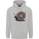 Slug Decks with Vinyl LP DJ DJing Turntable Mens 80% Cotton Hoodie Sports Grey