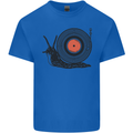 Slug Decks with Vinyl LP DJ DJing Turntable Mens Cotton T-Shirt Tee Top Royal Blue