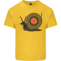 Slug Decks with Vinyl LP DJ DJing Turntable Mens Cotton T-Shirt Tee Top Yellow