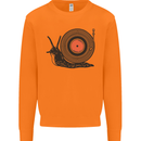 Slug Decks with Vinyl LP DJ DJing Turntable Mens Sweatshirt Jumper Orange